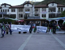 Gümüşhane’de Sumud Filosu’na destek basın açıklaması