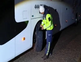 Gümüşhane’de kış lastiği denetimleri yoğunlaştırıldı