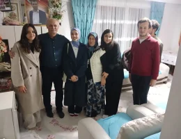 Üniversite öğrencilerinden şehit öğretmen Necmettin Yılmaz’ın ailesine ziyaret