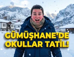 Gümüşhane’de kar nedeniyle okullar tatil edildi