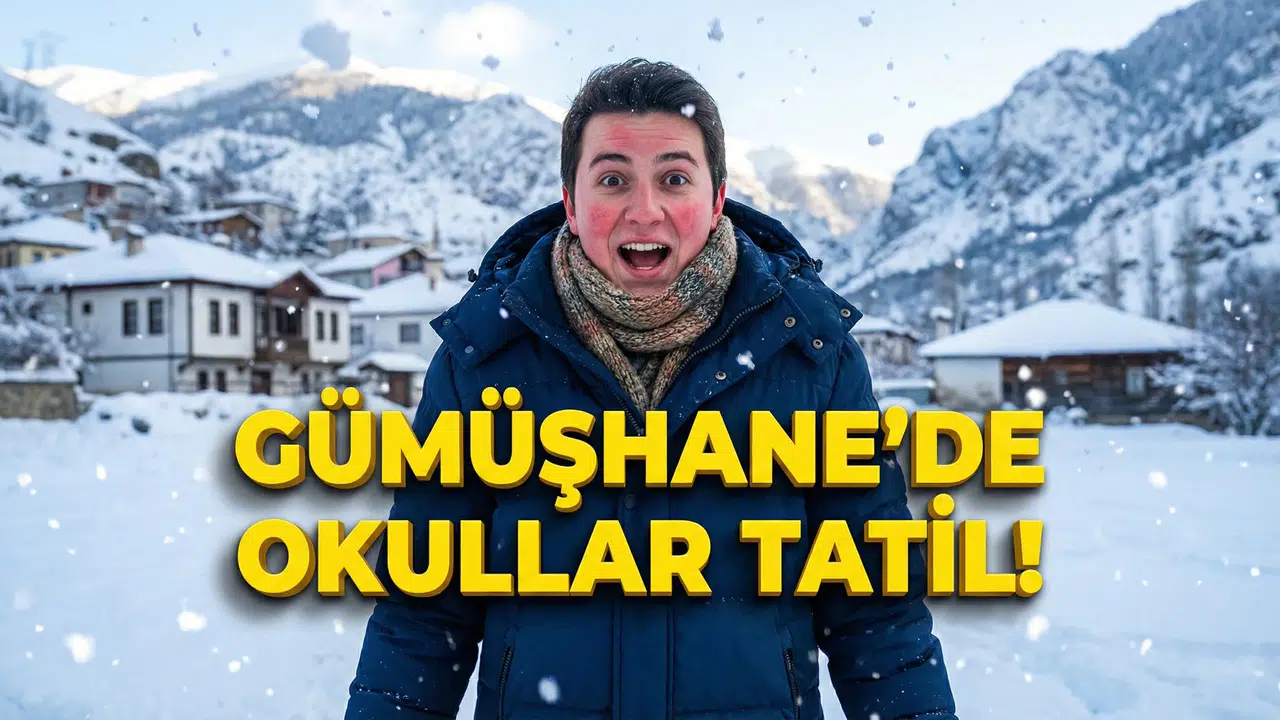 Gümüşhane’de kar nedeniyle okullar tatil edildi