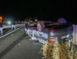 Gümüşhane’de otomobil takla attı: 5 yaralı