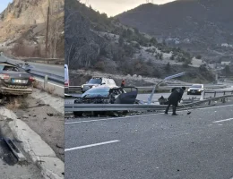 Övündü mevkiinde korkutan kaza: 4 yaralı