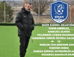 Şiran Yıldızspor’da şok ayrılık