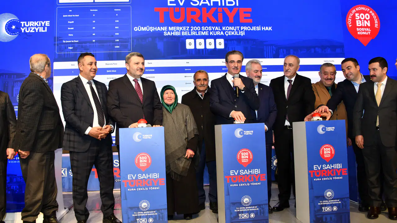 Gümüşhane’de 940 Konut İçin Kuralar Çekildi