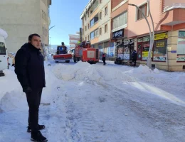 Şiran’da karla mücadele devam ediyor