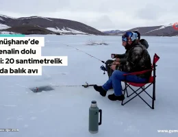 20 santimetrelik buzda balık avı