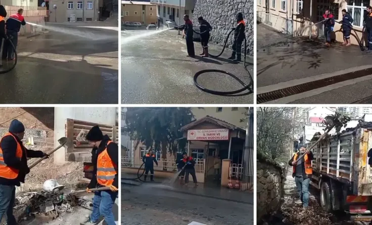 Gümüşhane Sokakları Basınçlı Suyla Yıkanıyor: Bayram Temizliği Başladı