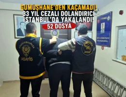 52 Farklı Suç, 33 Yıl Ceza: Gümüşhane JASAT’tan Kaçamadı!