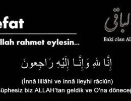 Zehra AYDURMUŞ Hakk’ın rahmetine kavuşmuştur