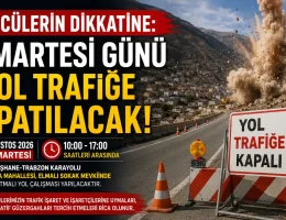 Cumartesi Günü O Yol Trafiğe Kapatılacak!
