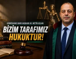 Gümüşhane Barosu Başkanı Aslan’dan Yeni Adli Yıl Mesajı: “Bizim Tarafımız Hukuktur”