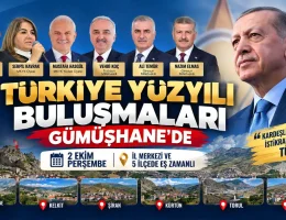 AK Parti 2 Ekim’de Gümüşhane ve 5 ilçede vatandaşla bir araya gelecek