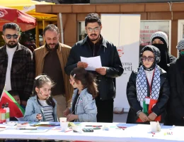 Gazze’deki İnsani Drama Gümüşhane’den Fırça Darbesiyle Tepki