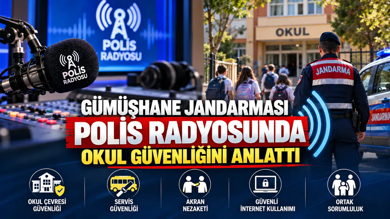 Gümüşhane Jandarması Polis Radyosunda Okul Güvenliğini Anlattı