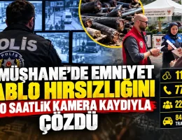 Gümüşhane’de Emniyet, kablo hırsızlığını 520 saatlik kamera kaydıyla çözdü