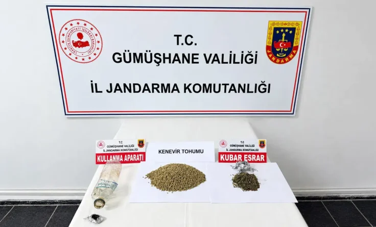 Gümüşhane’de Jandarma Ekiplerinden Kaçakçılık ve Uyuşturucu Operasyonu