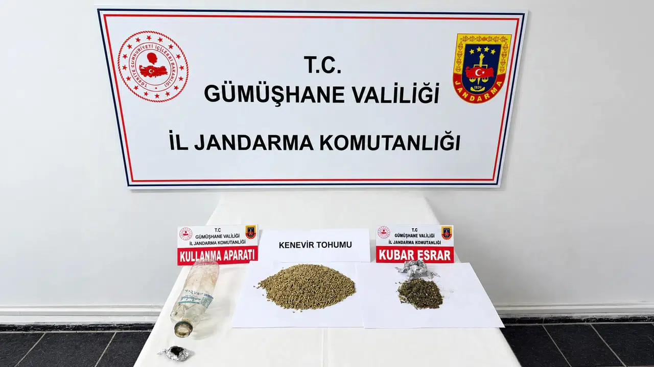 Gümüşhane’de Jandarma Ekiplerinden Kaçakçılık ve Uyuşturucu Operasyonu
