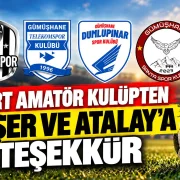 Gümüşhane’de amatör kulüplerden Başer ve Atalay’a teşekkür