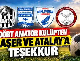 Gümüşhane’de amatör kulüplerden Başer ve Atalay’a teşekkür
