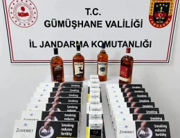 Jandarma ekipleri kaçak sigara ve alkol ele geçirdi