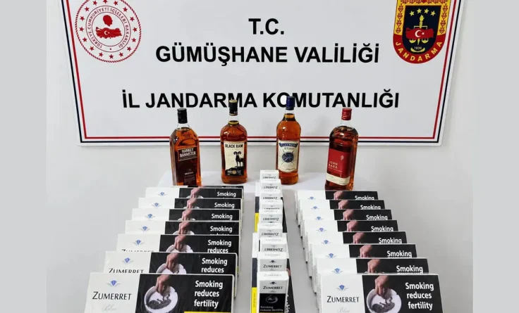 Jandarma ekipleri kaçak sigara ve alkol ele geçirdi