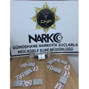Gümüşhane’de 371 adet uyuşturucu hap ele geçirildi
