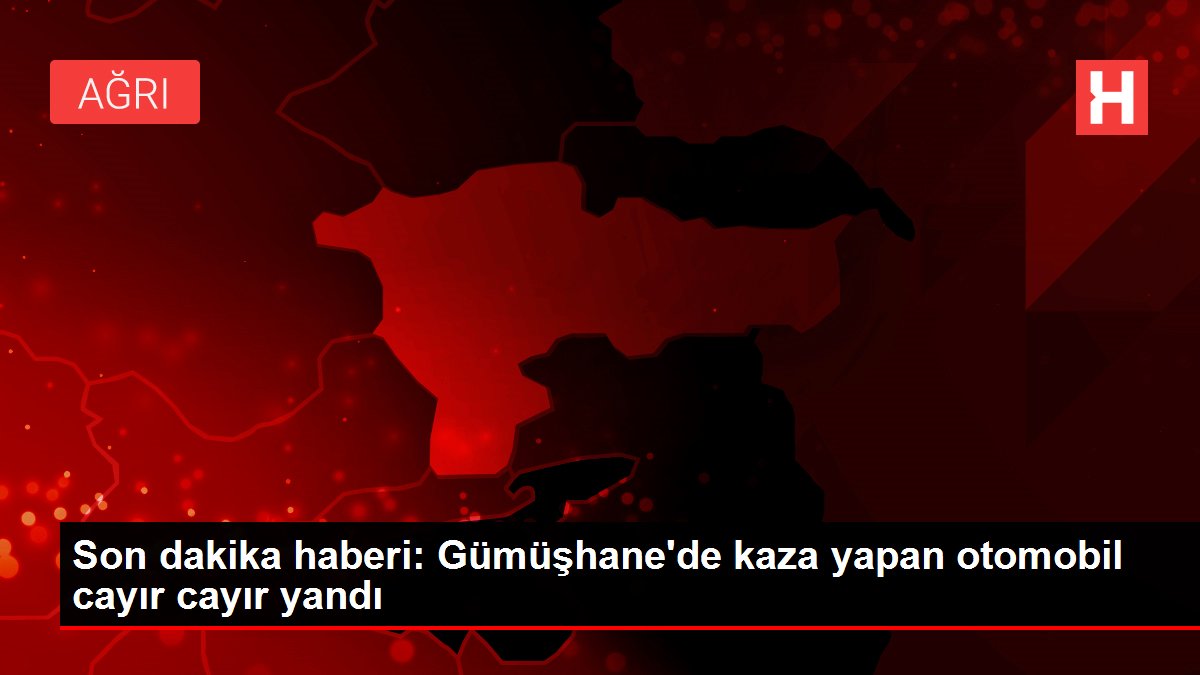 Son dakika haberi: Gümüşhane’de kaza yapan otomobil cayır cayır yandı