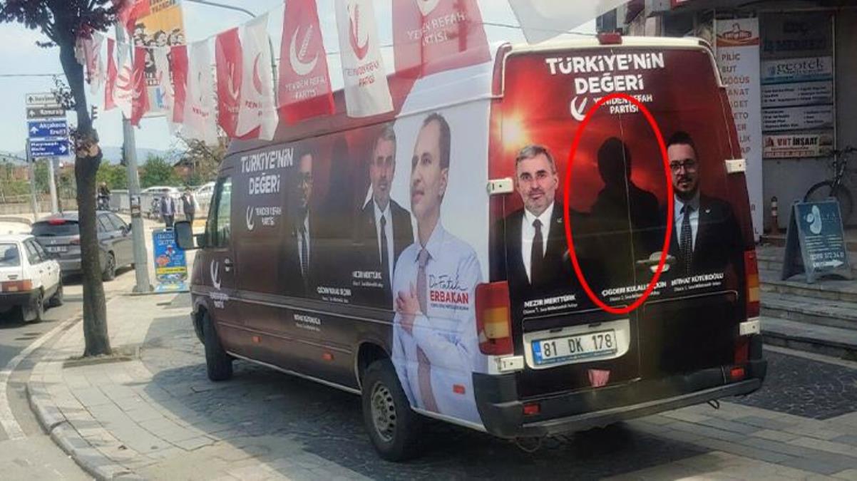 Yeniden Refah Partisi seçim aracında kadın adayın yüzünü kararttı! Tepkiler sonrası açıklama geldi