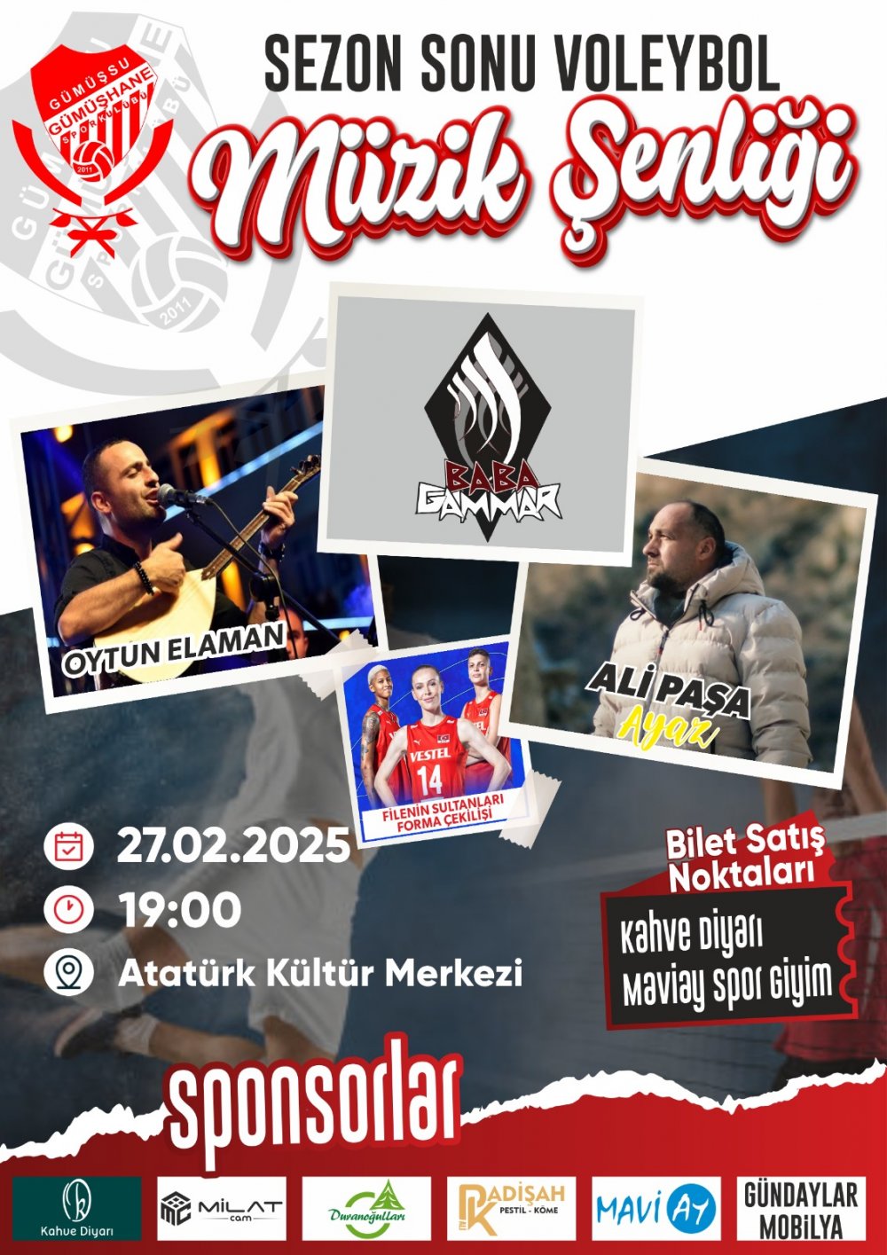 Gümüşhane’de sezon sonu voleybol müzik şenliği yapılacak #haberi, #haberleri, #Gümüşhane #haber