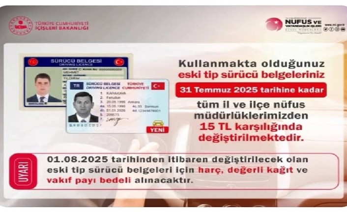 Eski ehliyetler için son gün 31 Temmuz #haberi, #haberleri, #Gümüşhane #haber