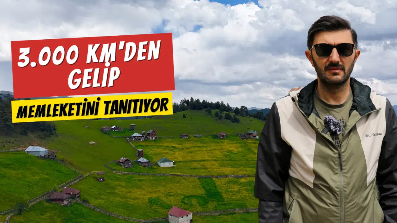 3 bin kilometreden gelip memleketini tanıtıyor #haberi, #haberleri, #Gümüşhane #haber