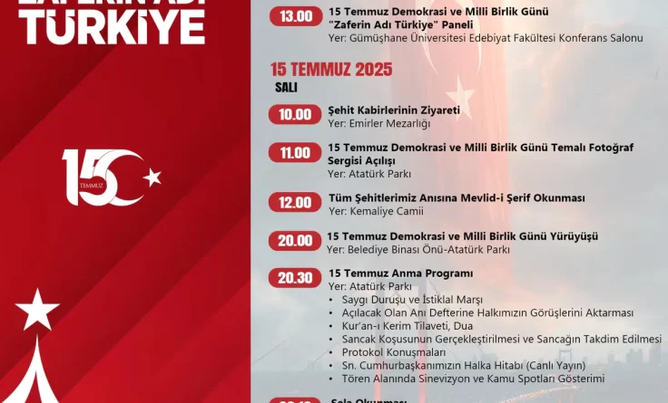 Gümüşhane, 15 Temmuz’da Demokrasi İçin Tek Yürek Olacak #haberi, #haberleri, #Gümüşhane #haber