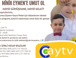 Gümüşhane halkı, 27 Ağustos’ta Eymen için tek yürek olacak #haberi, #haberleri, #Gümüşhane #haber