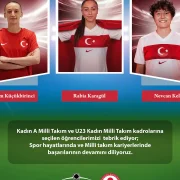 Kadın A ve U23 Millî Takım Kadrolarına üç öğrenci davet edildi