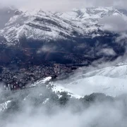 Kar ve sisin dansı havadan görüntülendi