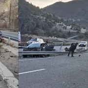 Övündü mevkiinde korkutan kaza: 4 yaralı