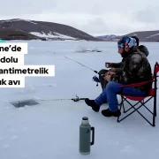 20 santimetrelik buzda balık avı