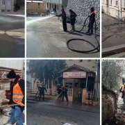 Gümüşhane Sokakları Basınçlı Suyla Yıkanıyor: Bayram Temizliği Başladı