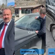 Simsiyah Araba Bir Gecede Beyaza Büründü