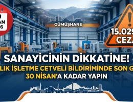 Gümüşhane Sanayicisine Kritik ’30 Nisan’ Hatırlatması