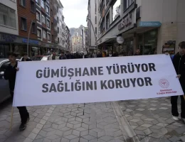 Gümüşhane’de obeziteye dikkat çekmek için yürüdüler