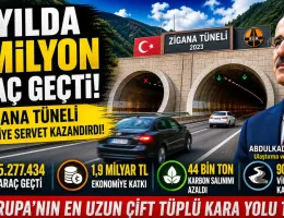 3 Yılda 5 Milyon Araç Geçti! Zigana Tüneli Ekonomiye Servet Kazandırdı