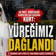 AK Parti Gümüşhane Kadın Kolları Başkanı Kurt: “Yüreğimiz dağlandı”