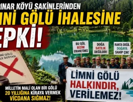 Altınpınar köyü sakinlerinden Limni Gölü ihalesine tepki