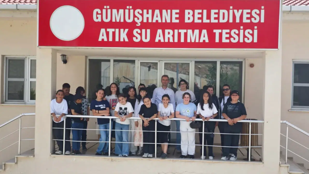 Atatürk İlkokulu Öğrencilerinden Gümüşhane Belediyesi Atık Su Arıtma Tesisine Teknik Gezi