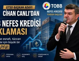 GTSO Başkan Adayı Cihan Canlı’dan TOBB Nefes Kredisi Açıklaması