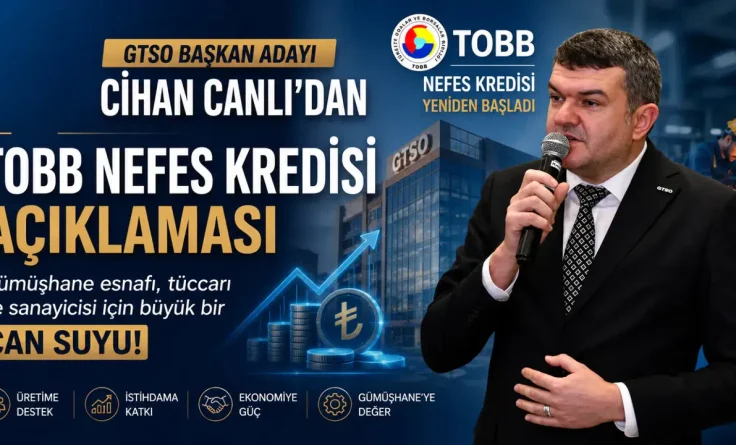 GTSO Başkan Adayı Cihan Canlı’dan TOBB Nefes Kredisi Açıklaması