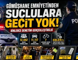 Gümüşhane Emniyetinden suçlulara geçit yok: Binlerce denetim gerçekleştirildi
