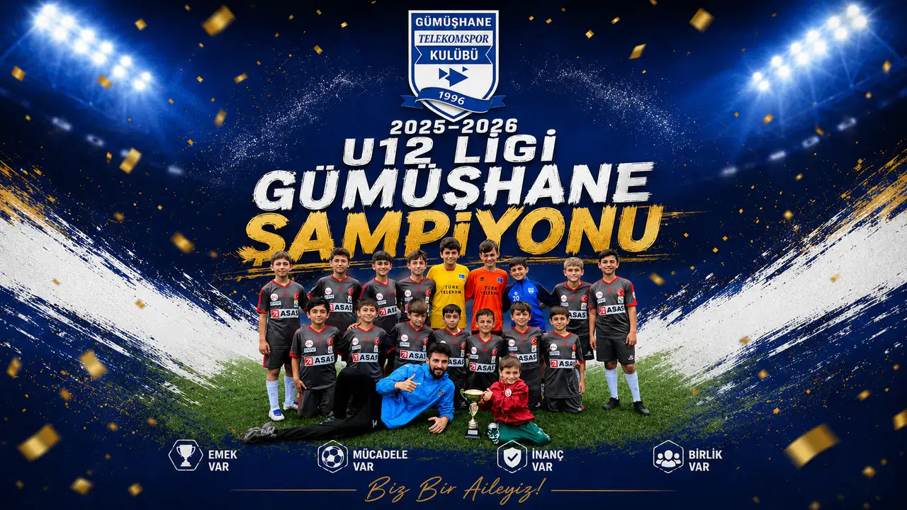 Gümüşhane Telekomspor U12 Ligi’nde Şampiyonluğunu İlan Etti